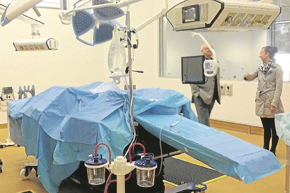One of two well-equipped operating theatres at the Equine Health and  Performance Centre at the University of Adelaide’s Roseworthy campus.
