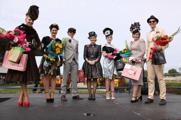 Fashions on the field winners: Brittney McGlone, Lady of the Day; Kate Laffey and Nigel Hartly, Best Dressed Couple; Cheryl Collins, Cheryl’s Boutique Mundingburra; Danielle Cooper, Millinery Award; Tracey Mayher, Filly of the Field and Tyler Giudes, Best Dressed Gent.