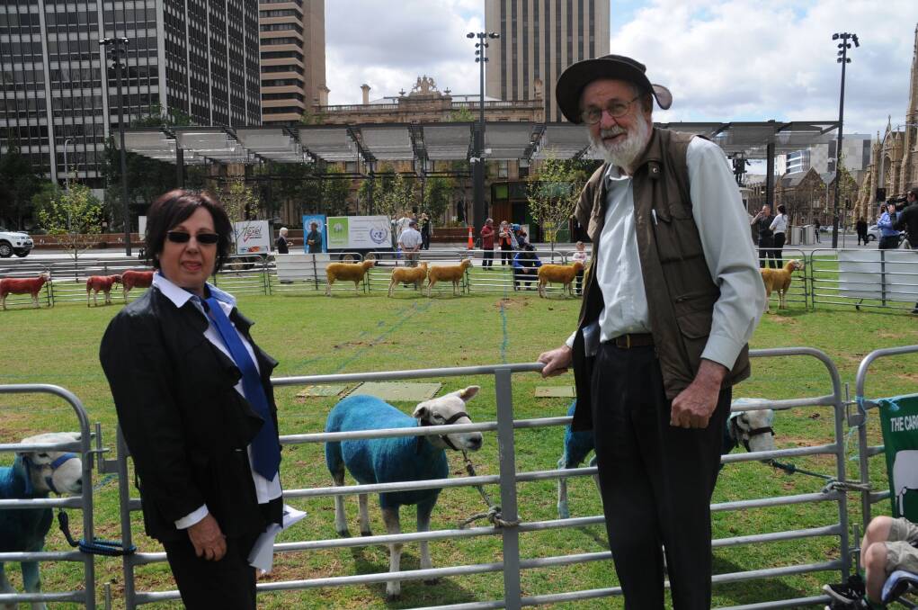Passers-by were captivated by an interactive artwork celebrating family farms in Victoria Square.