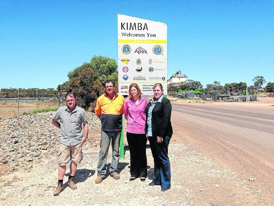 Farmers Peter Woolford, Tom Harris, Toni Scott and Justine Major are part of a group of concerned community members against a proposal to establish a radioactive waste dump near Kimba.