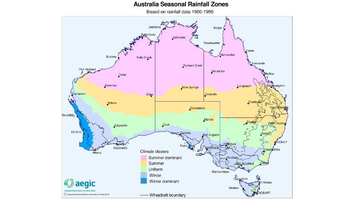 Australian agriculture developed most of its practices and culture when rainfall zones looked like this.