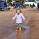 Lucy Gunn, 2, Mount Cooper, loved to splash in the puddles.