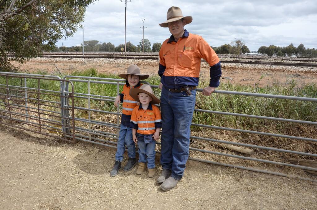 FAMILY DAY: David Warwick, Holowiliena South, Cradock, took his grandsons George Paul, 5, and Owen Paul, 3, to Jamestown.