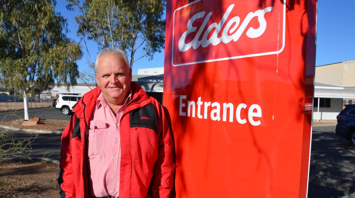 LENGTHY TIES: Herbie Neville out the front of the Elders Alice Springs office, where he is branch manager. His career with Elders stretches back to 1974.