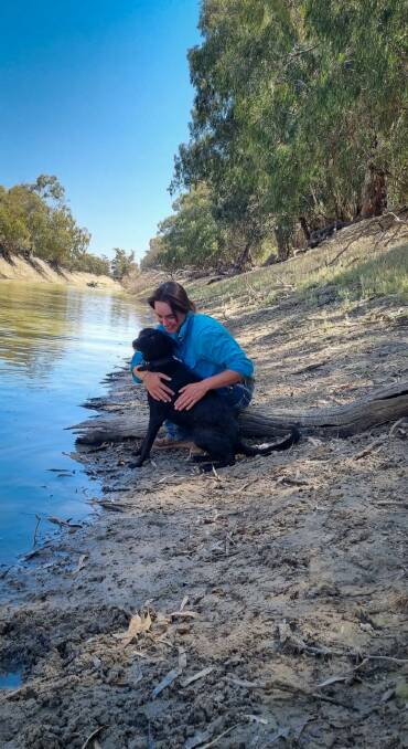 Mental Health advocate Montana Haywood, Kenton Valley, with her dog Bullet. Picture supplied