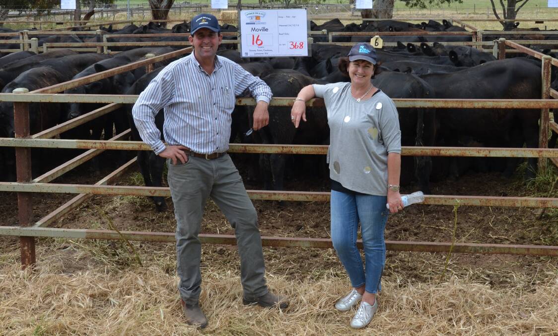 ROUND TRIP: Ian and Louise Johnson at their Moville property at Willalooka. The circuit sale also took in their Amherst and Wittalocka properties.