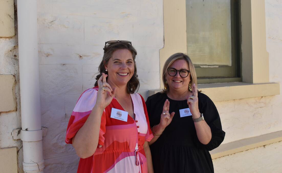 Flinders Ranges branch members Mija Reynolds and Lisa Slade were hopeful to get some clarity on access and availability of boarding for Year 7 students. Picture by Kiara Stacey