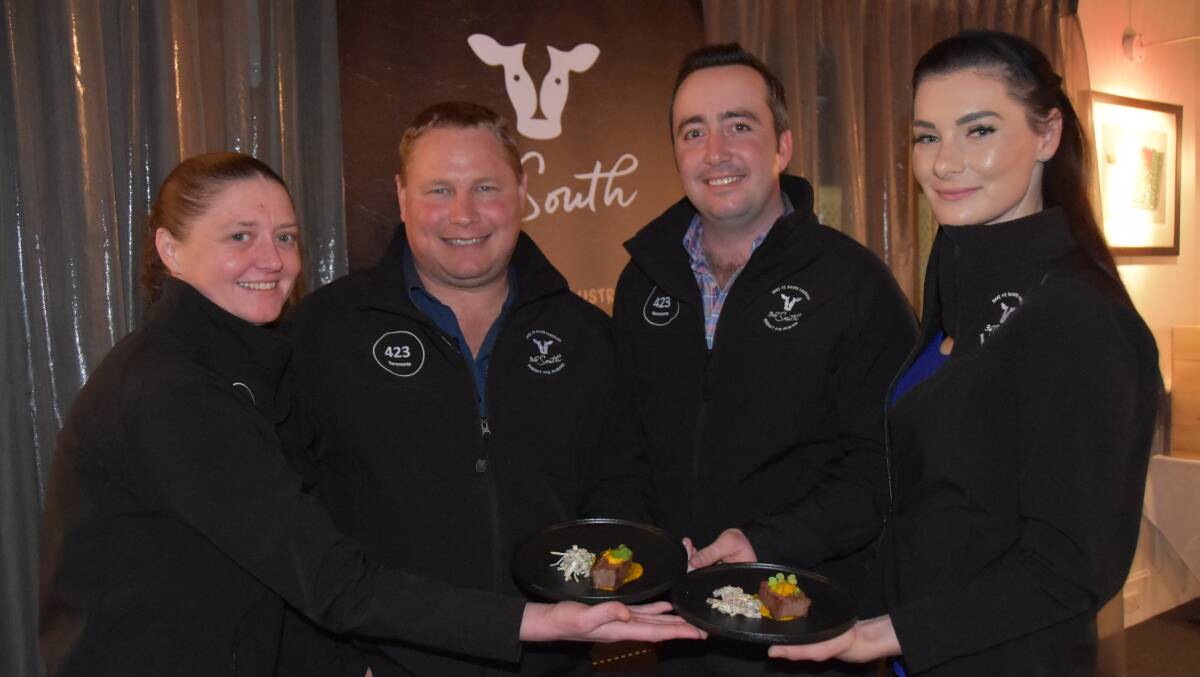 Teys quality control manager Cheree Dunstone, general manager Lachlan Teys, livestock buyer Jake Phillips and human resources business partner Marika Miller at the recent 36 degrees south launch.