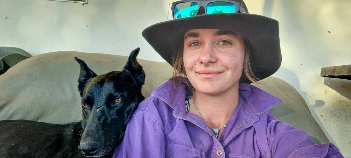 Mental Health advocate Montana Haywood, Kenton Valley, said the black dog still follows her but his name is Bullet. Picture supplied