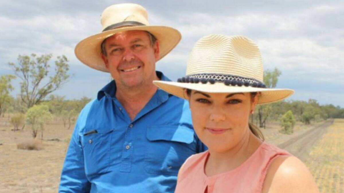 Toobeah farmer Chris Lamey with Greens Senator Sarah Hanson-Young in South West Queensland last week.
