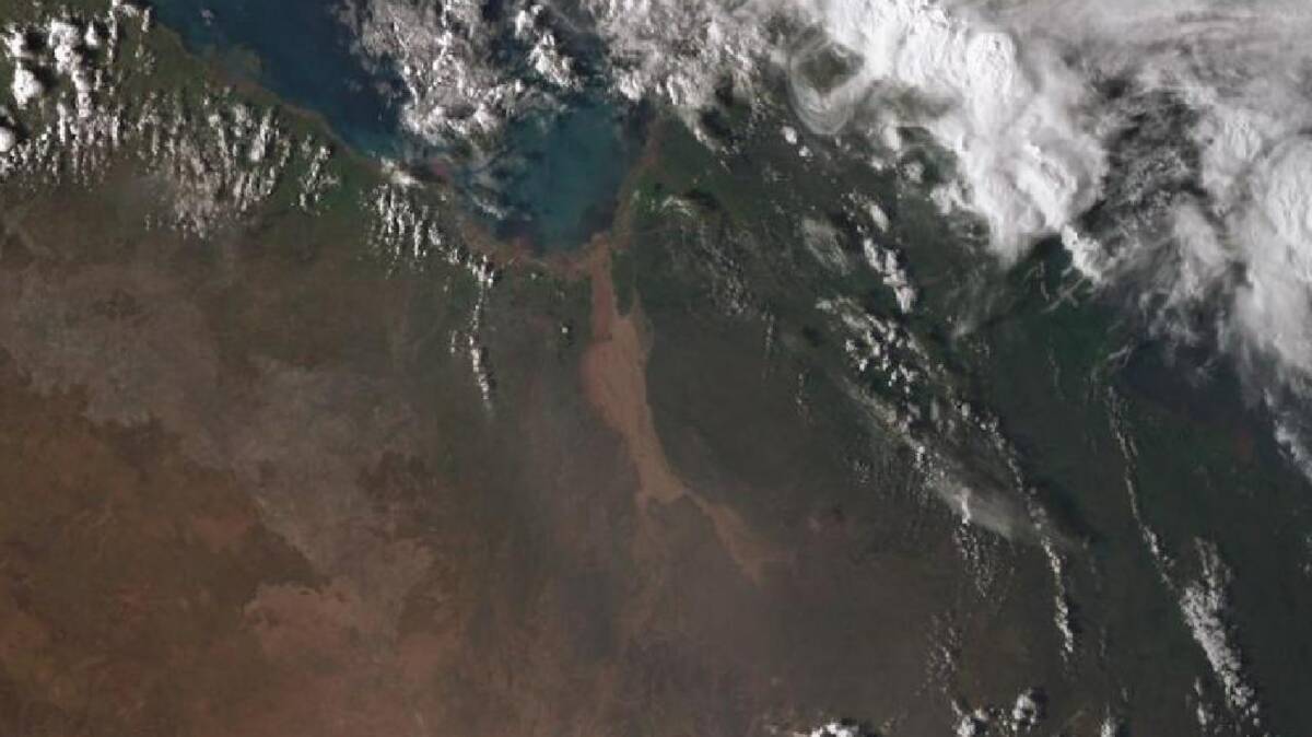 An amazing satellite view of the North Queensland flood.