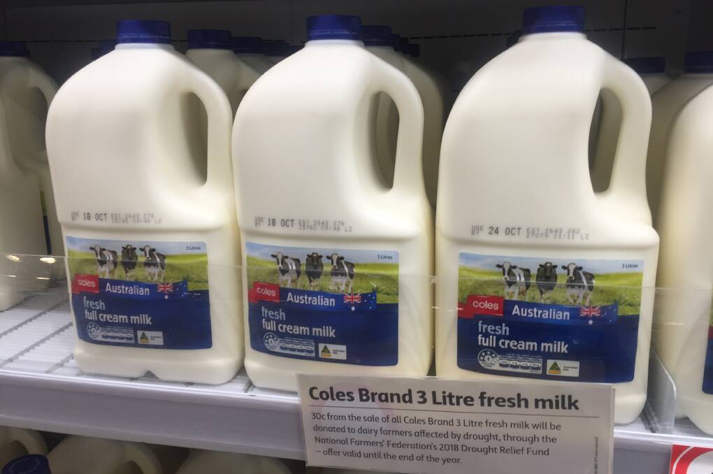 PUBLICITY STUNT: A scheme claimed to help struggling dairy farmers cope with the crippling drought has backfired on supermarket giant Coles.