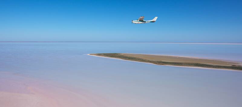 Kati Thanda-Lake Eyre National Park is in flood. Photo: South Australian Tourism Commission/Adam Bruzzone.