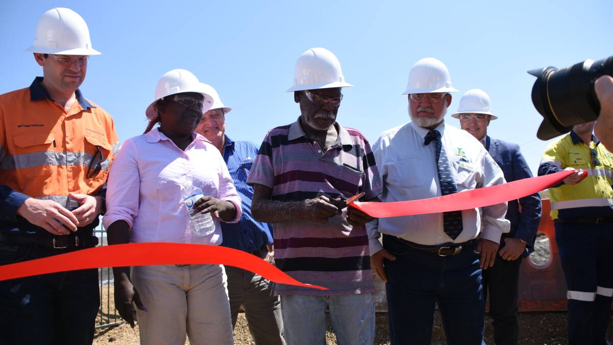 RECOGNITION: Representatives from the Waanyi PBC were there to officially re-open the mine. 