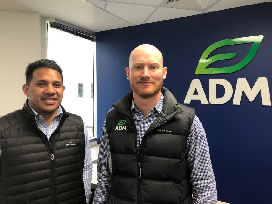 New ADM recruits Nick Jordan (right) and Fred Samuel will lead the company's SA grain accumulation and grower administration this harvest.